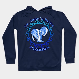 St. John's River Florida Vacation Tribal Manatees Hoodie